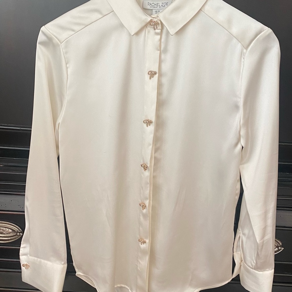 Rachel Zoe satin blouse xs